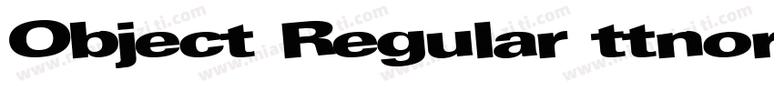 Object Regular ttnorm字体转换